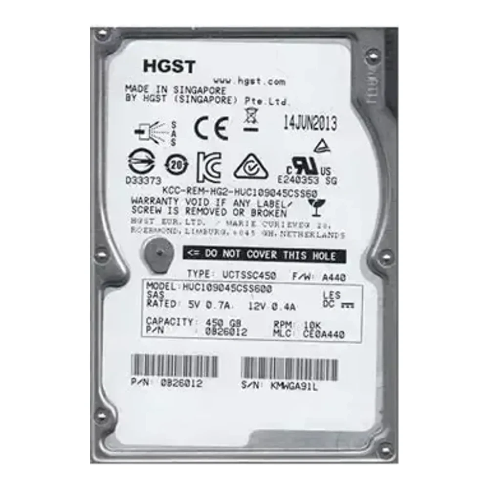 HGST 450 GB SAS 2.5" HDD