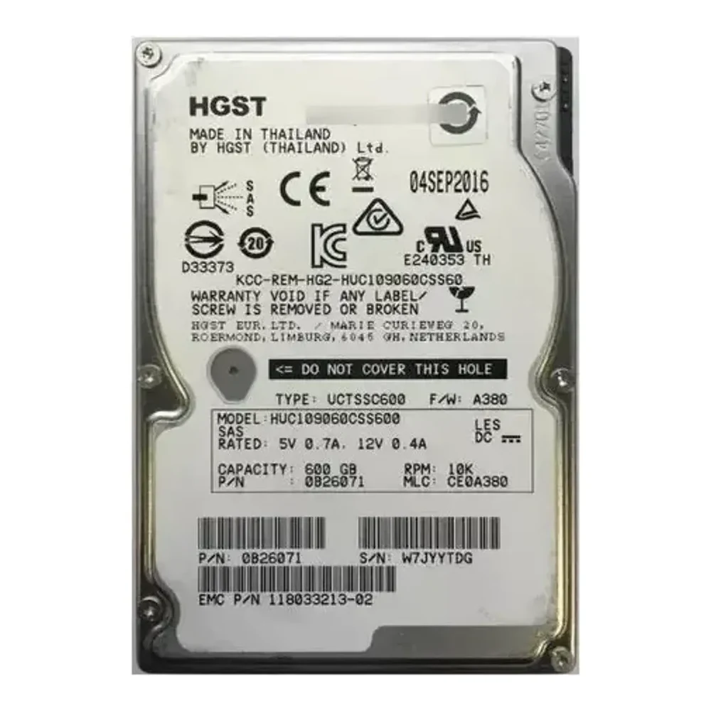 HGST 600 GB SAS 2.5" HDD